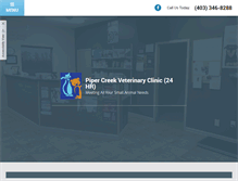 Tablet Screenshot of pipercreekvet.com
